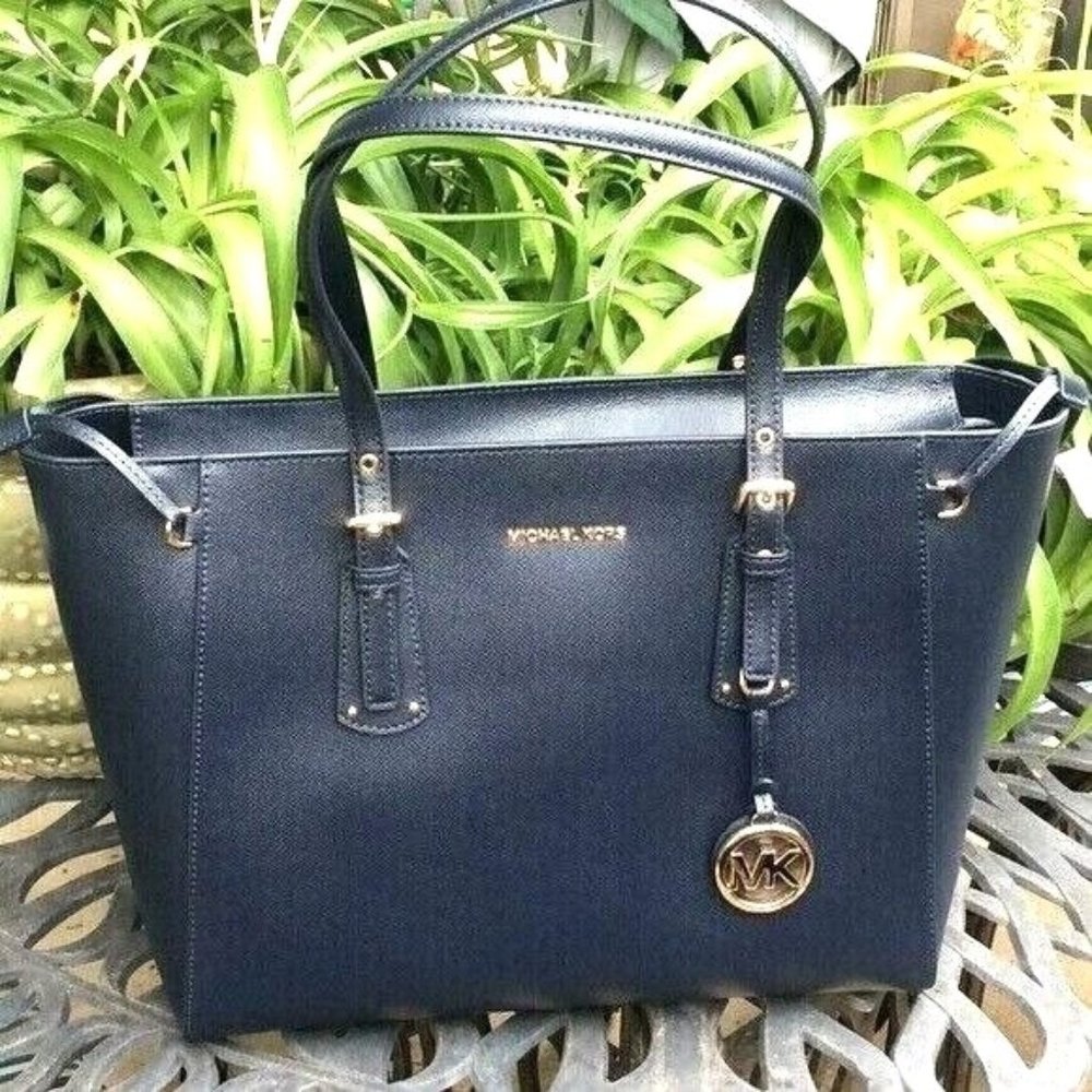 Michael Kors Womens Large Navy Blue Tote NWT - Picture 1 of 8